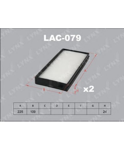 Lynxauto Фильтр салонный 2 шт