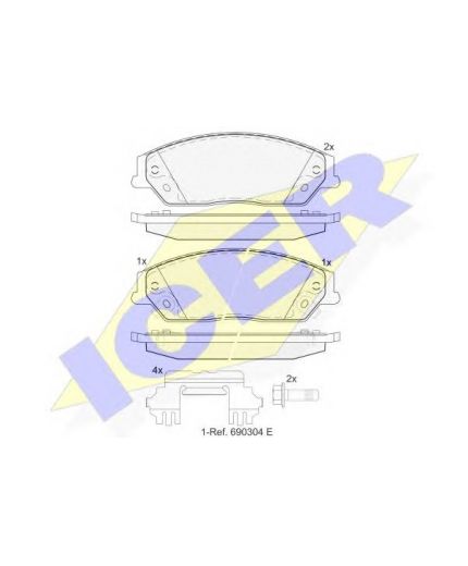 ICER Колодки дисковые