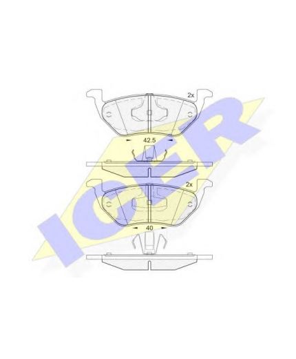 ICER Колодки дисковые