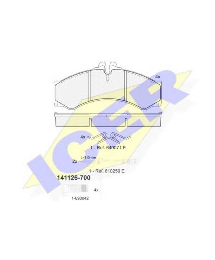 ICER Колодки дисковые