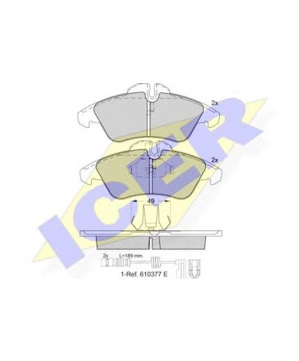 ICER Колодки дисковые