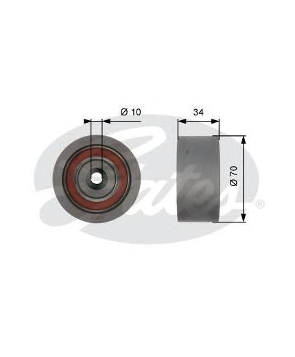 GATES Ролик промежуточный ремня ГРМ