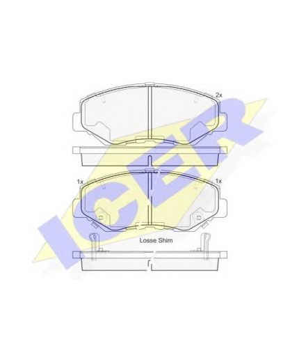 ICER Колодки дисковые