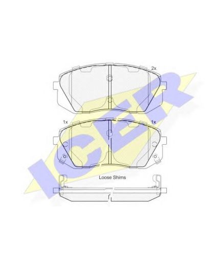 ICER Колодки дисковые