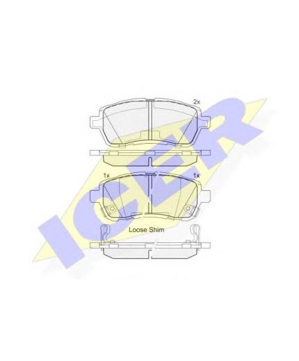 ICER Колодки дисковые