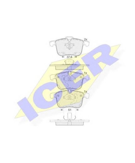 ICER Колодки дисковые