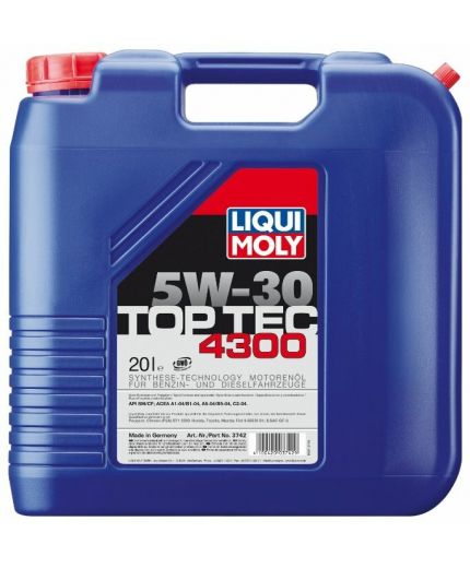 Моторное масло LIQUI MOLY Top Tec 4300 5W-30 20л