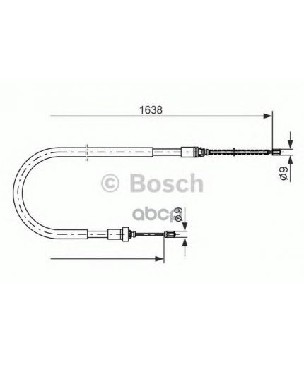 BOSCH Трос ручного тормоза