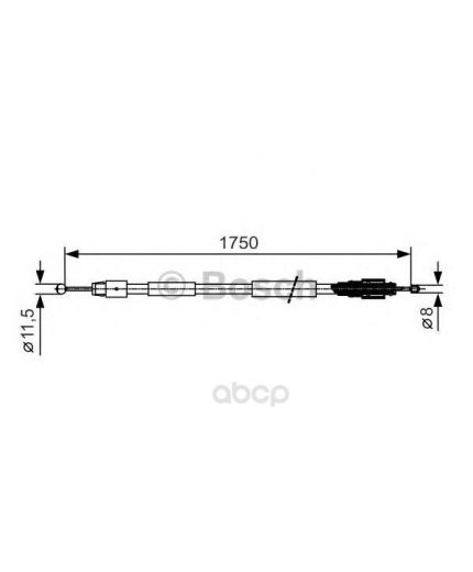 BOSCH Трос ручного тормоза