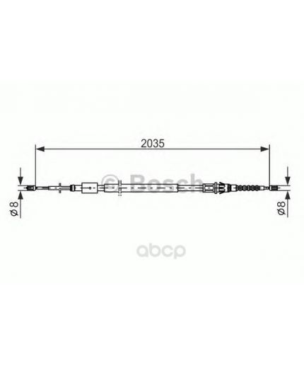 BOSCH Трос ручного тормоза правый+левый