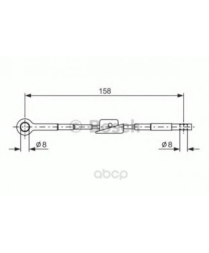 BOSCH Трос ручного тормоза правый