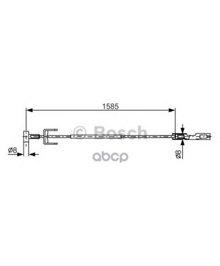 BOSCH Трос ручного тормоза задний внутренний