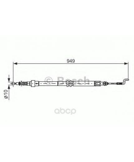 BOSCH Трос ручного тормоза левый+правый