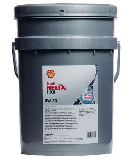 Моторное масло SHELL Helix HX8 Synthetic 5W-30 20л