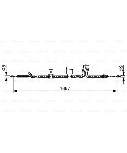 BOSCH Трос ручного тормоза