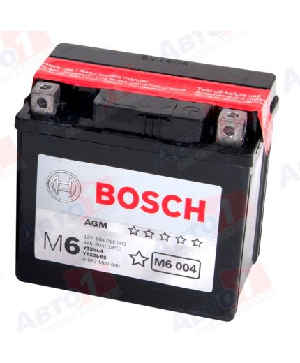 BOSCH MOBA AGM M6 12V (4 А/ч) 30A (YTX5L-4/YTX5L-BS) Фото 2