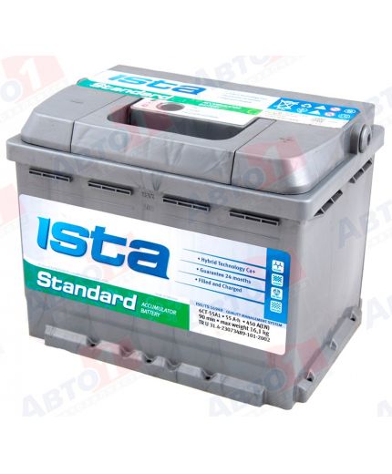 ISTA Аккумулятор Standard 6CT-55 A1 E 450А (55 А/ч) Фото 2