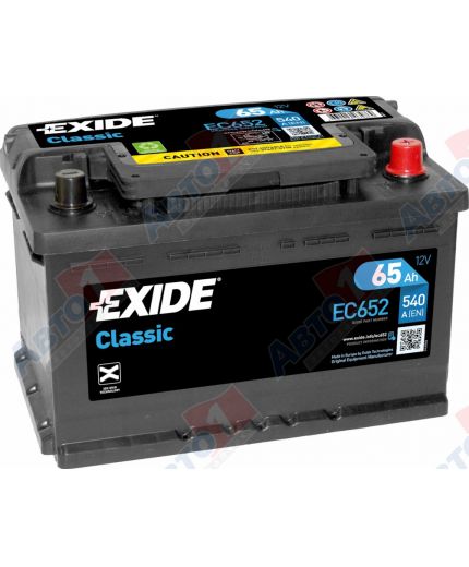EXIDE Аккумулятор Classic EC652 540А (65 А/ч) Фото 2
