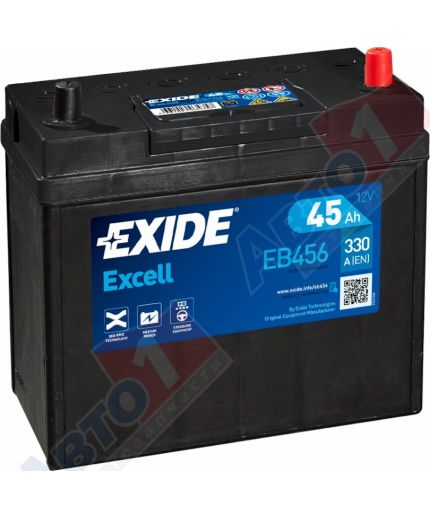 EXIDE Аккумулятор Excell EB456 300А (45 А/ч) Фото 4