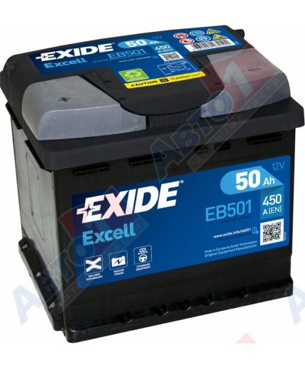 EXIDE Аккумулятор Excell EB501 450А (50 А/ч) Фото 2