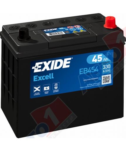EXIDE Аккумулятор Excell EB454 300А (45 А/ч)
