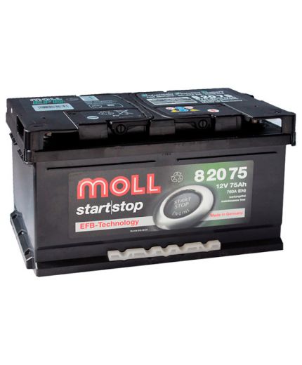 MOLL Аккумулятор start|stop EFB 82075 760А (75 А/ч)