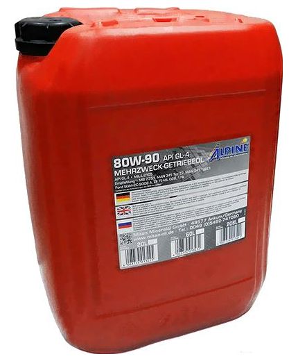 Трансмиссионное масло ALPINE Gear Oil 80W-90 GL-4 20л