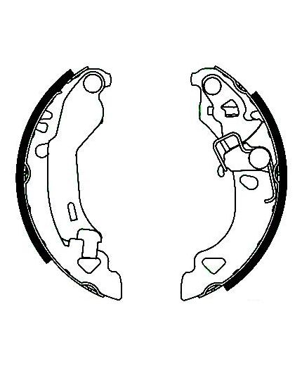 AP Колодки барабанные задние