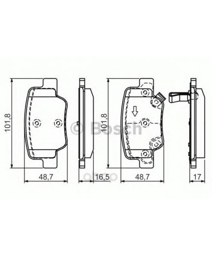 BOSCH Колодки дисковые задние