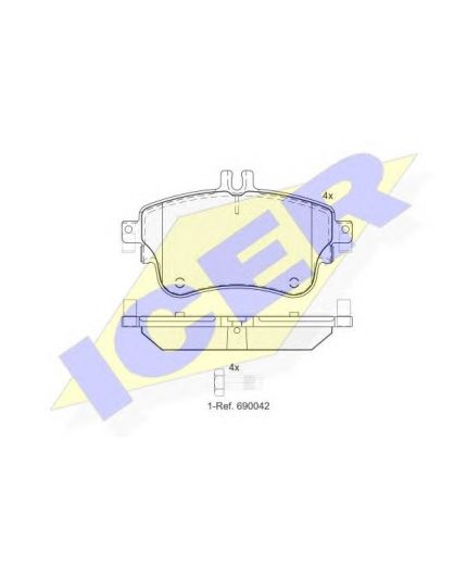 ICER Колодки дисковые