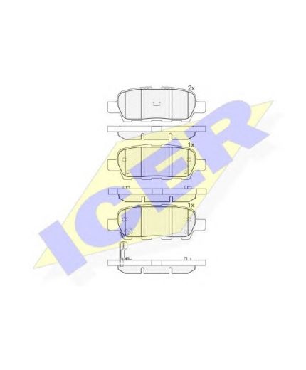 ICER Колодки дисковые задние