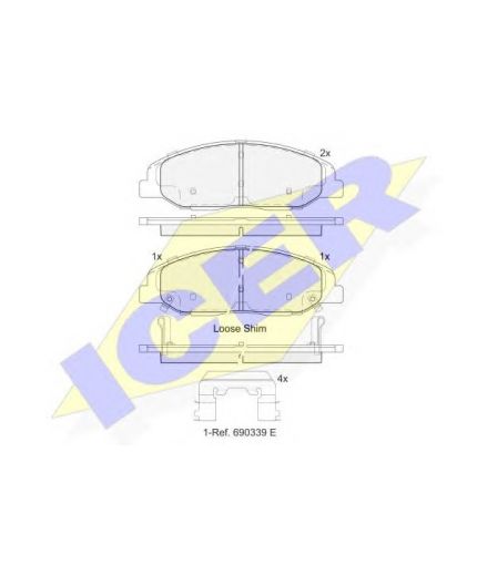 ICER Колодки дисковые