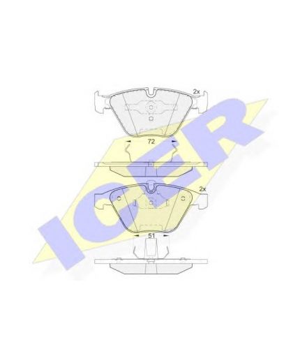 ICER Колодки дисковые передние Фото 2