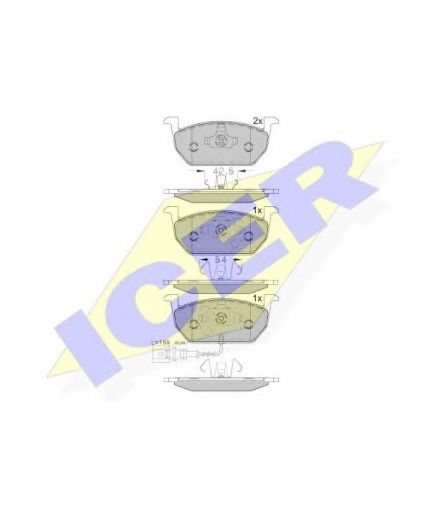 ICER Колодки дисковые