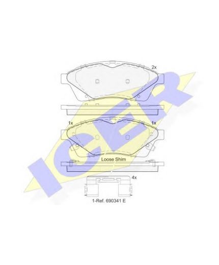 ICER Колодки дисковые
