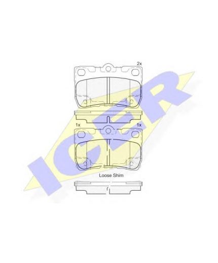 ICER Колодки дисковые