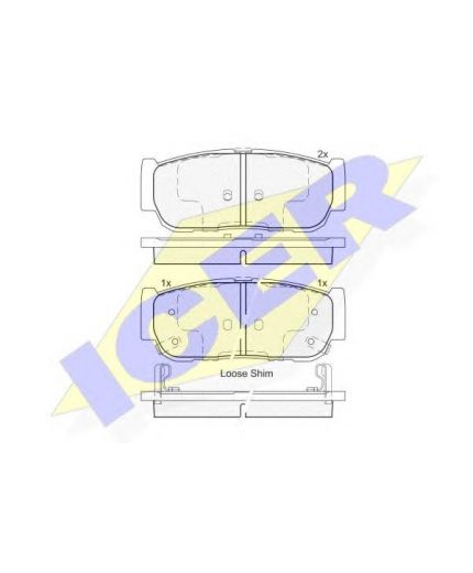 ICER Колодки дисковые