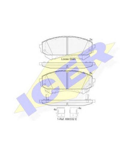 ICER Колодки дисковые
