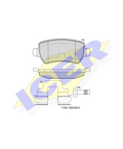 ICER Колодки дисковые
