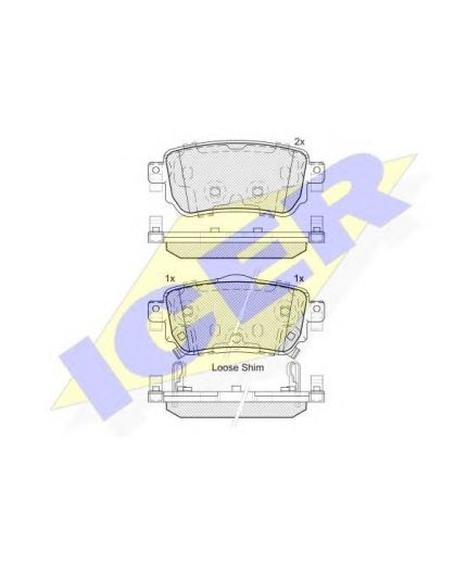ICER Колодки дисковые