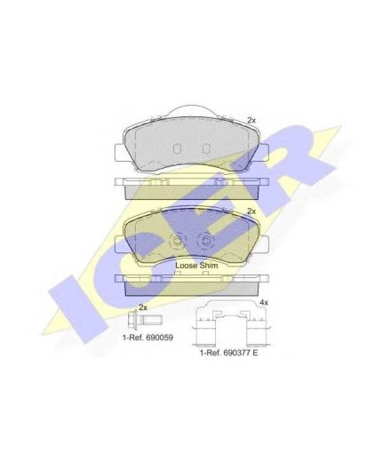 ICER Колодки дисковые