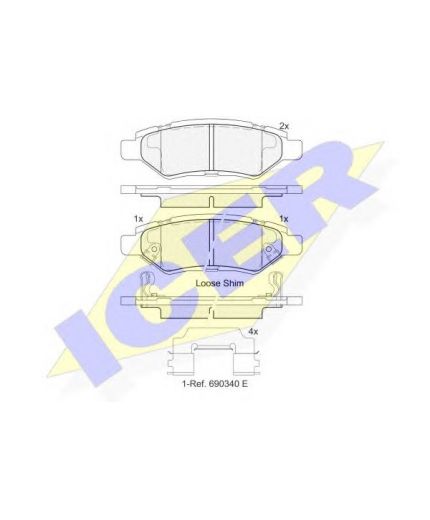 ICER Колодки дисковые задние Фото 2