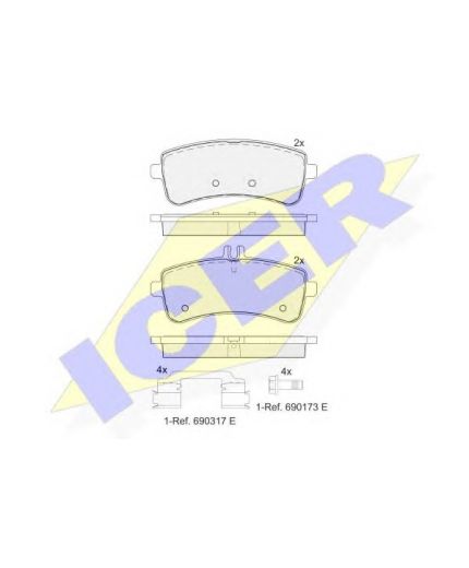 ICER Колодки дисковые