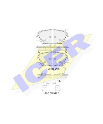 ICER Колодки дисковые Фото 2