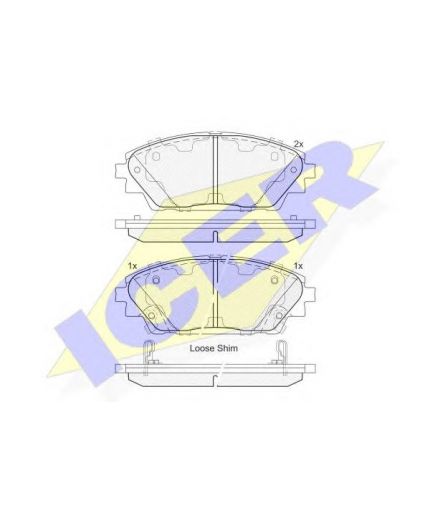 ICER Колодки дисковые
