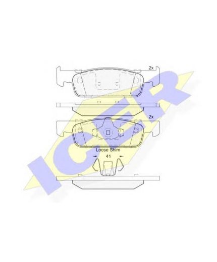 ICER Колодки дисковые