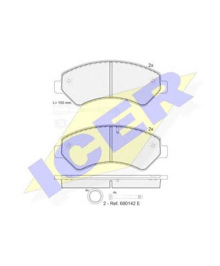 ICER Колодки дисковые