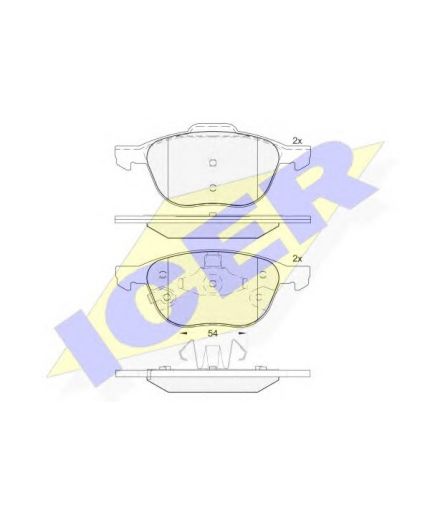 ICER Колодки дисковые