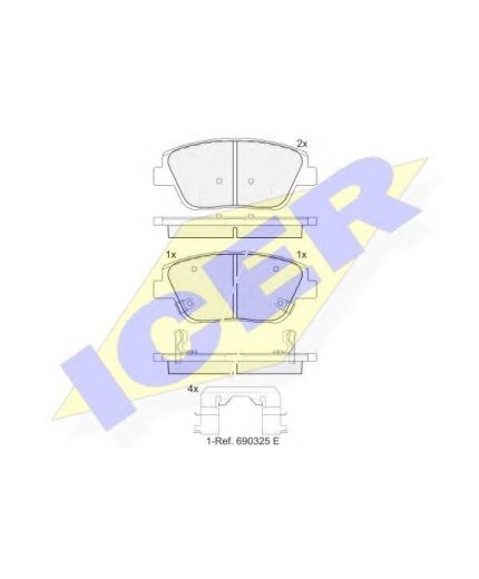 ICER Колодки дисковые