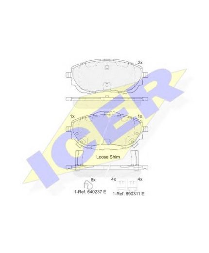 ICER Колодки дисковые